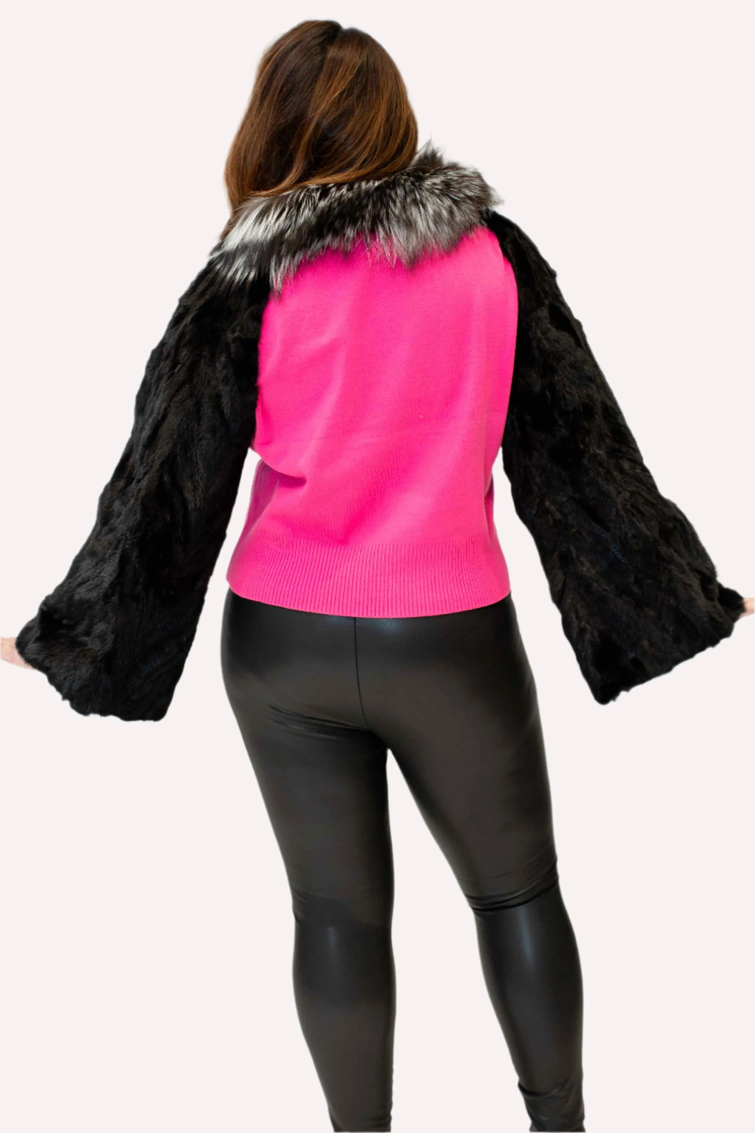 Just the Sleeve Mink Bolero Jacket with Bell Sleeves