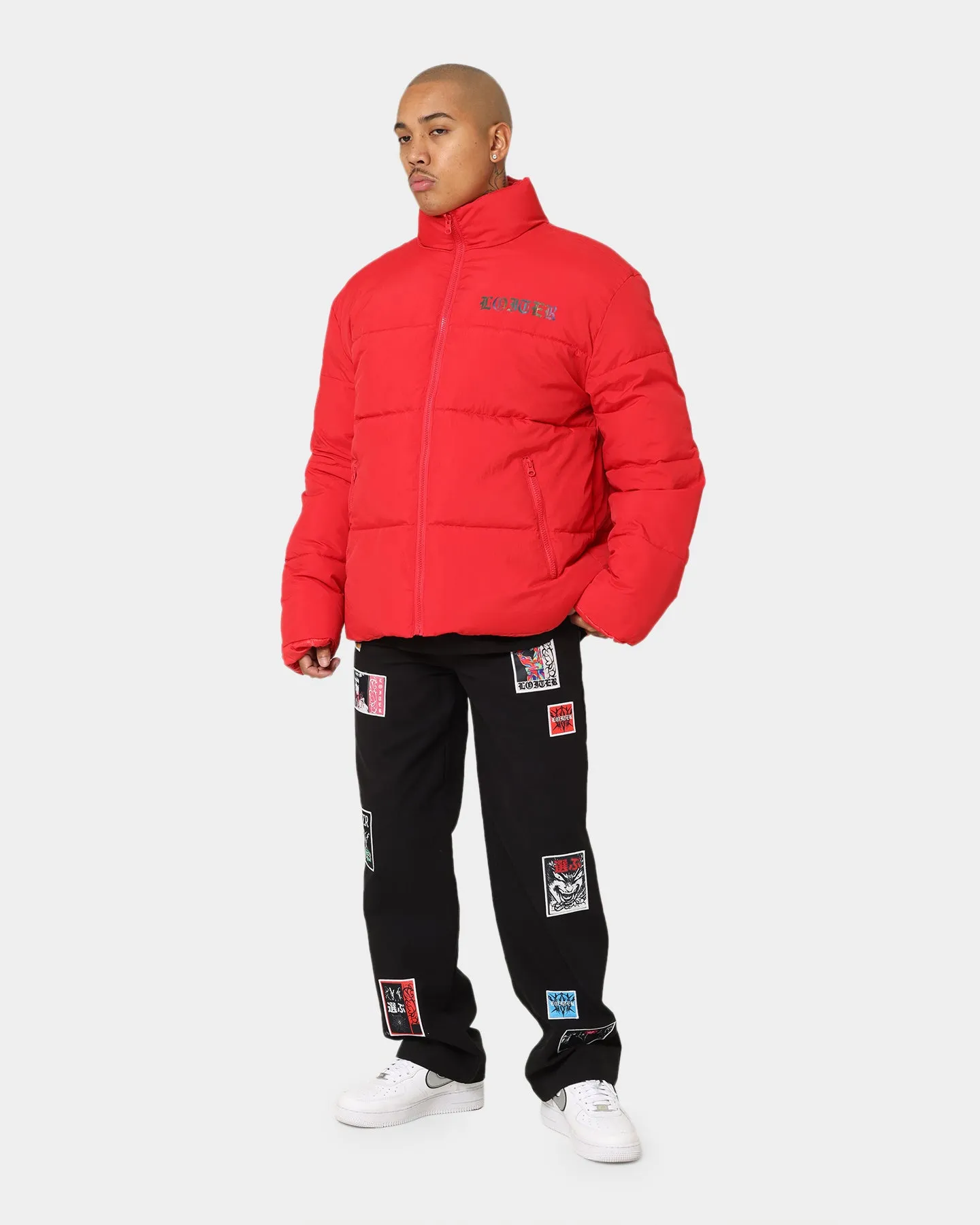 Loiter Certified Reversible Puffer Jacket Red