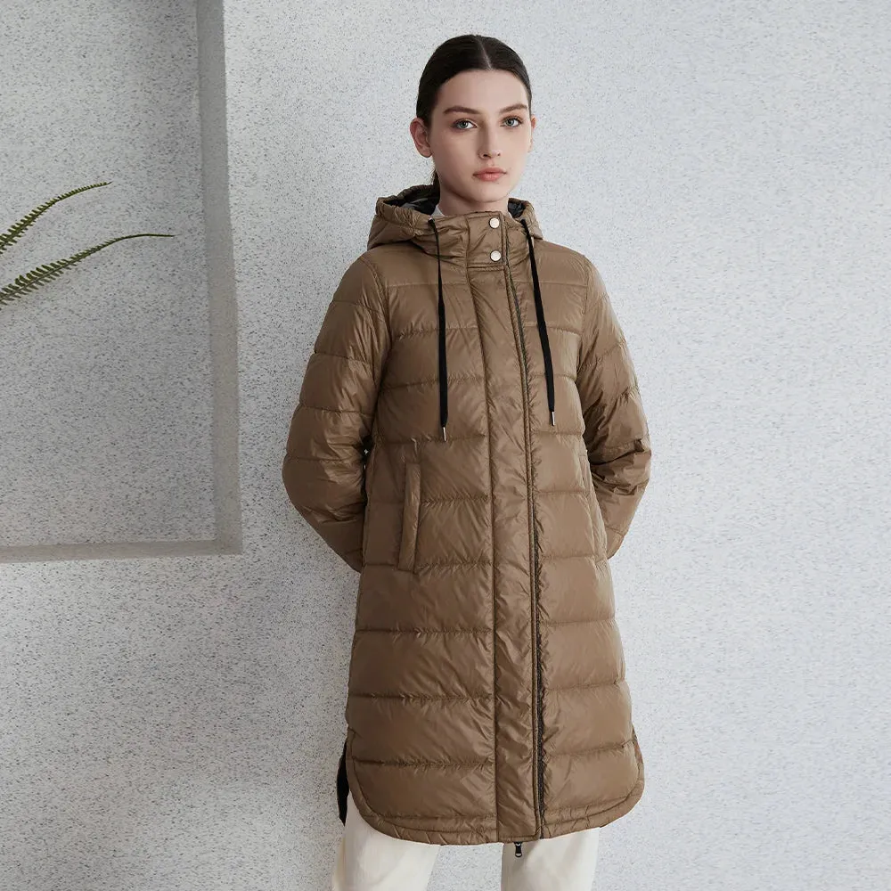 Long Hooded Puffer Down Jacket