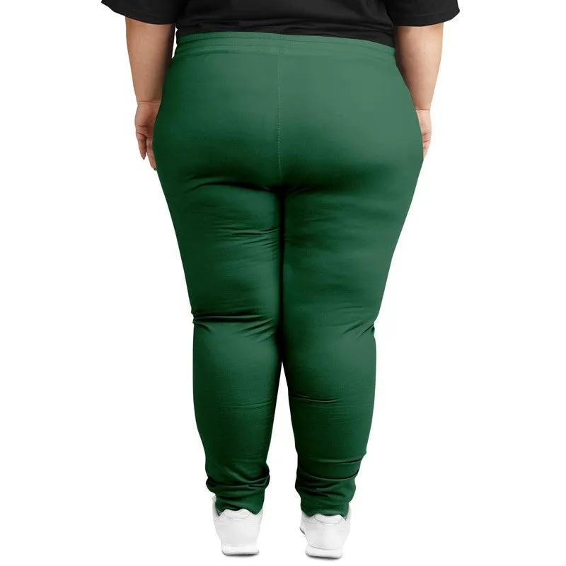 Medium Dark Green Joggers | Unisex | with PLUS sizes | Medium Dark Pastel Green | C60M0Y60K60