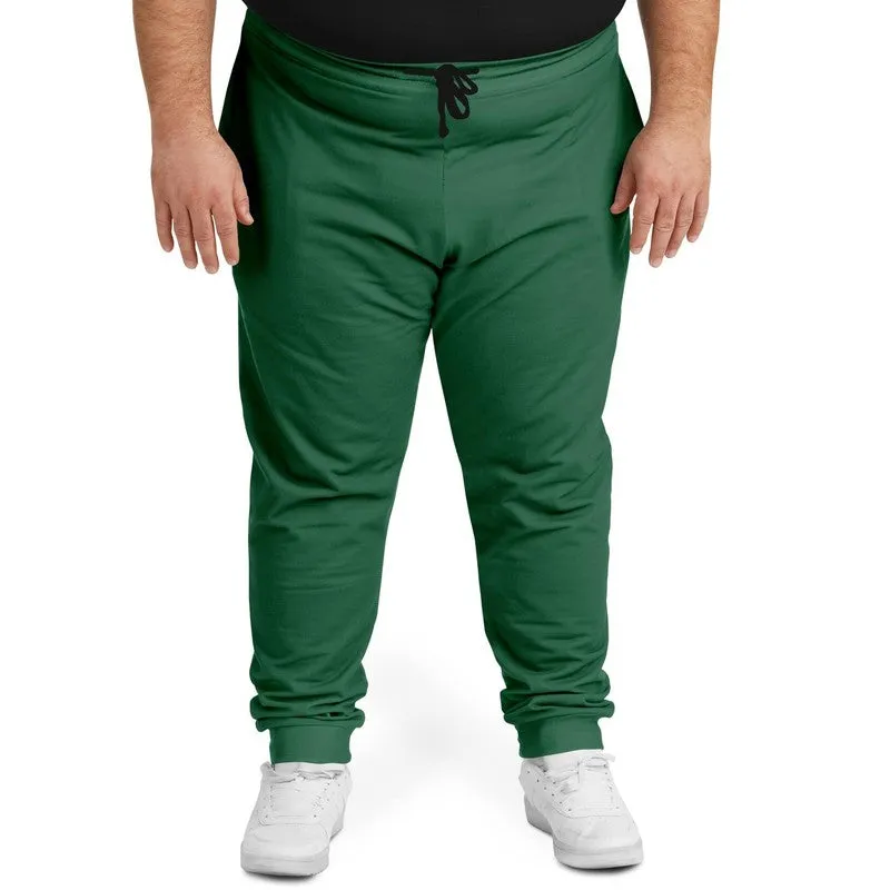 Medium Dark Green Joggers | Unisex | with PLUS sizes | Medium Dark Pastel Green | C60M0Y60K60