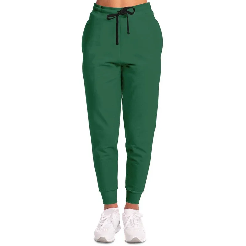 Medium Dark Green Joggers | Unisex | with PLUS sizes | Medium Dark Pastel Green | C60M0Y60K60