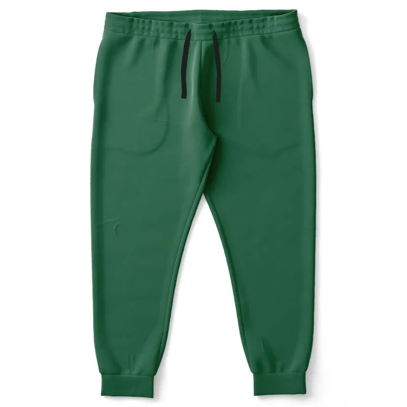 Medium Dark Green Joggers | Unisex | with PLUS sizes | Medium Dark Pastel Green | C60M0Y60K60