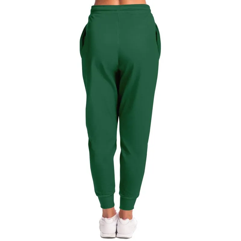 Medium Dark Green Joggers | Unisex | with PLUS sizes | Medium Dark Pastel Green | C60M0Y60K60