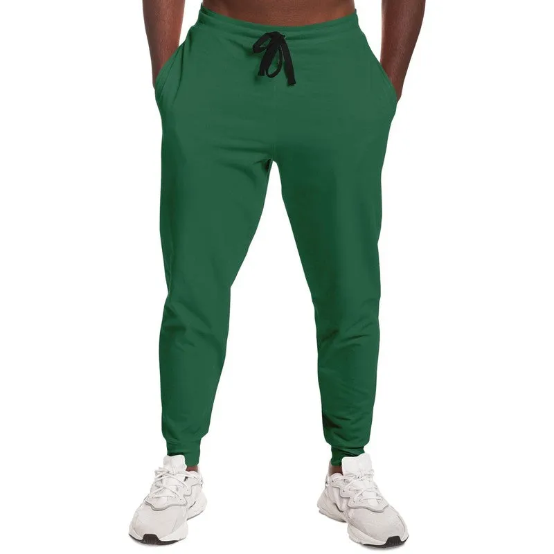 Medium Dark Green Joggers | Unisex | with PLUS sizes | Medium Dark Pastel Green | C60M0Y60K60