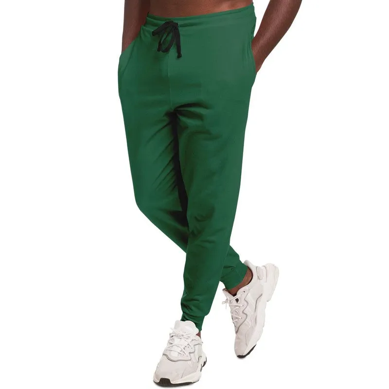 Medium Dark Green Joggers | Unisex | with PLUS sizes | Medium Dark Pastel Green | C60M0Y60K60