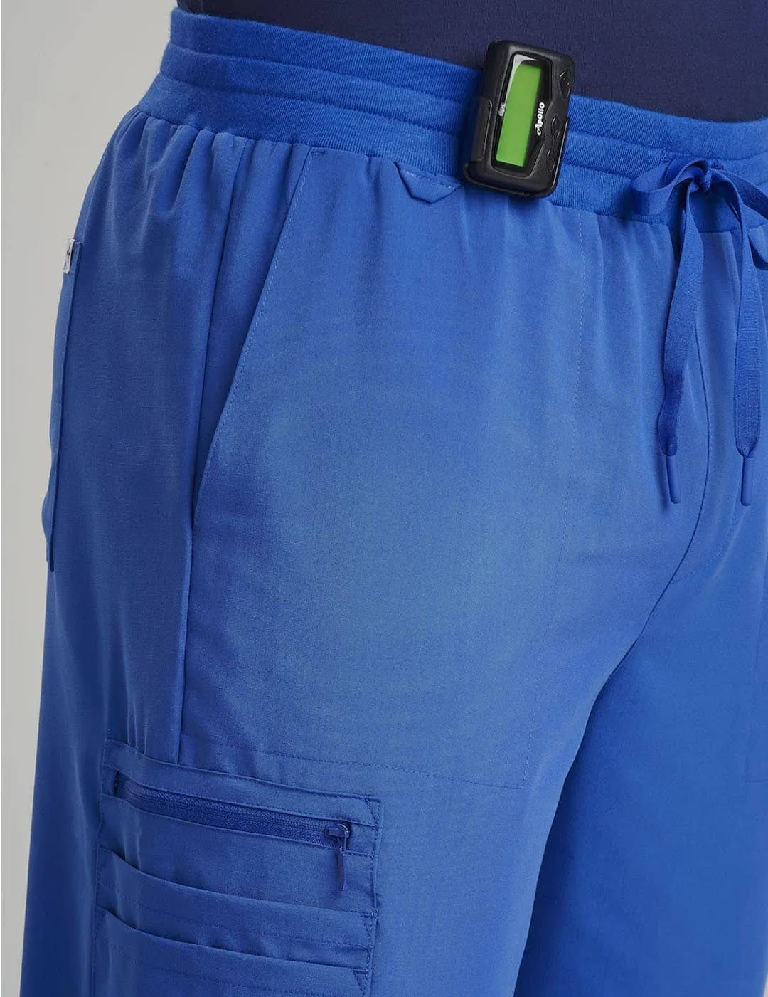 Mens 10-Pocket Jogger Scrub Pants - Royal Blue