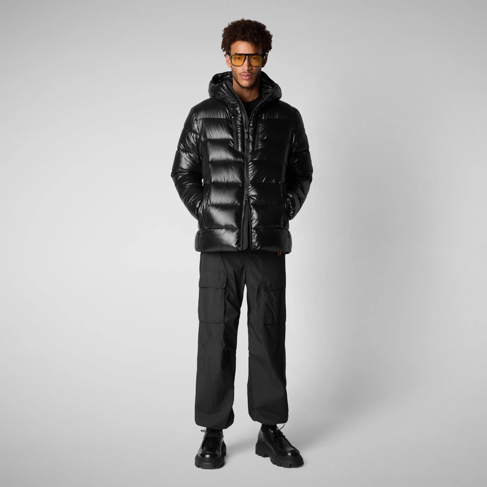 Men's  animal free Puffer jacket maxime in black