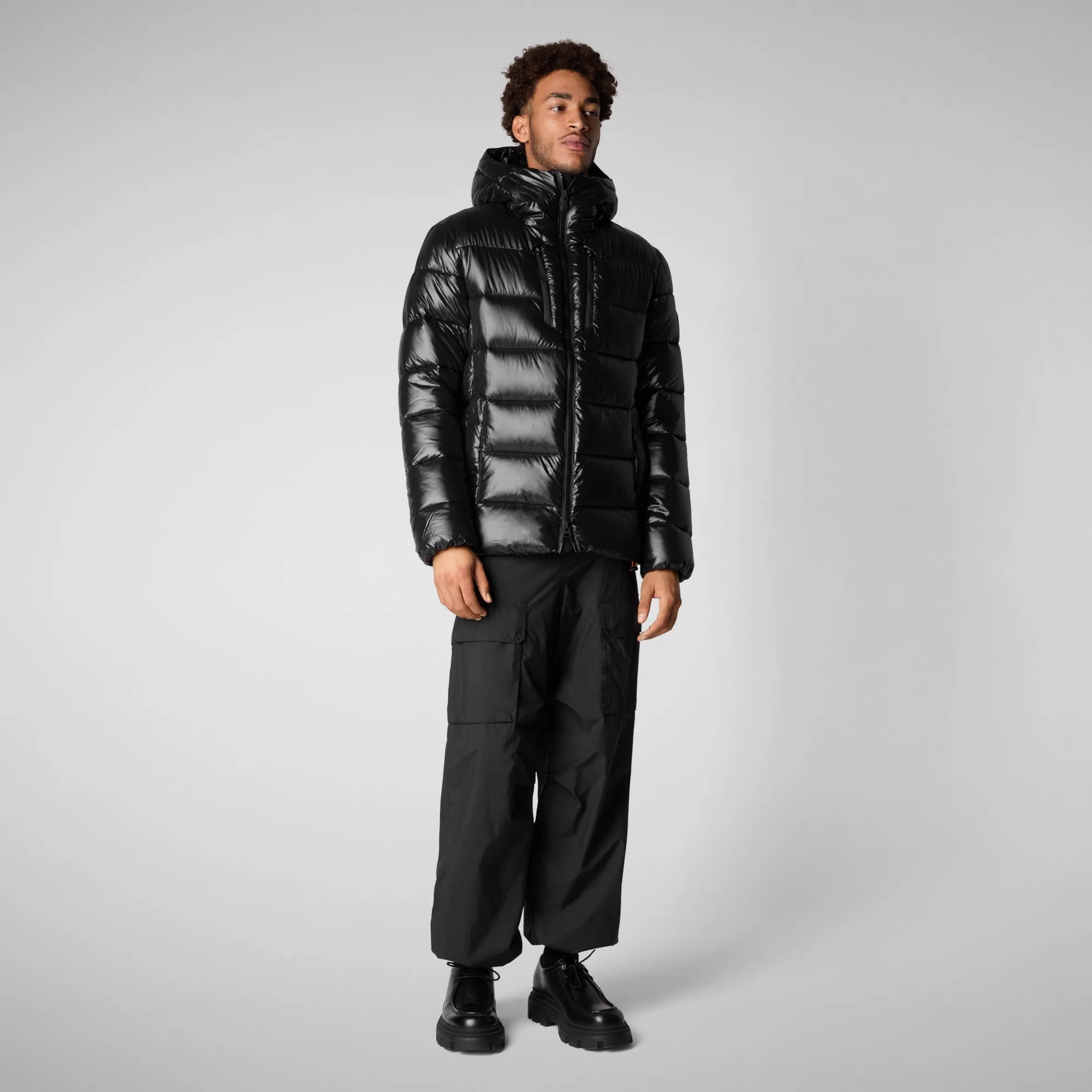 Men's  animal free Puffer jacket maxime in black