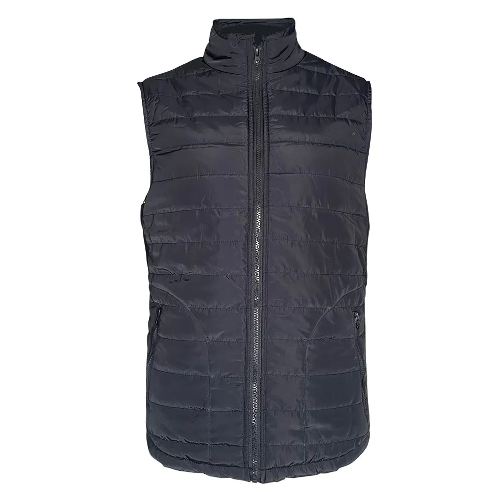 Men's Vest Full Zip Puffer Lightweight Polyester Winter Quilted Jacket Top