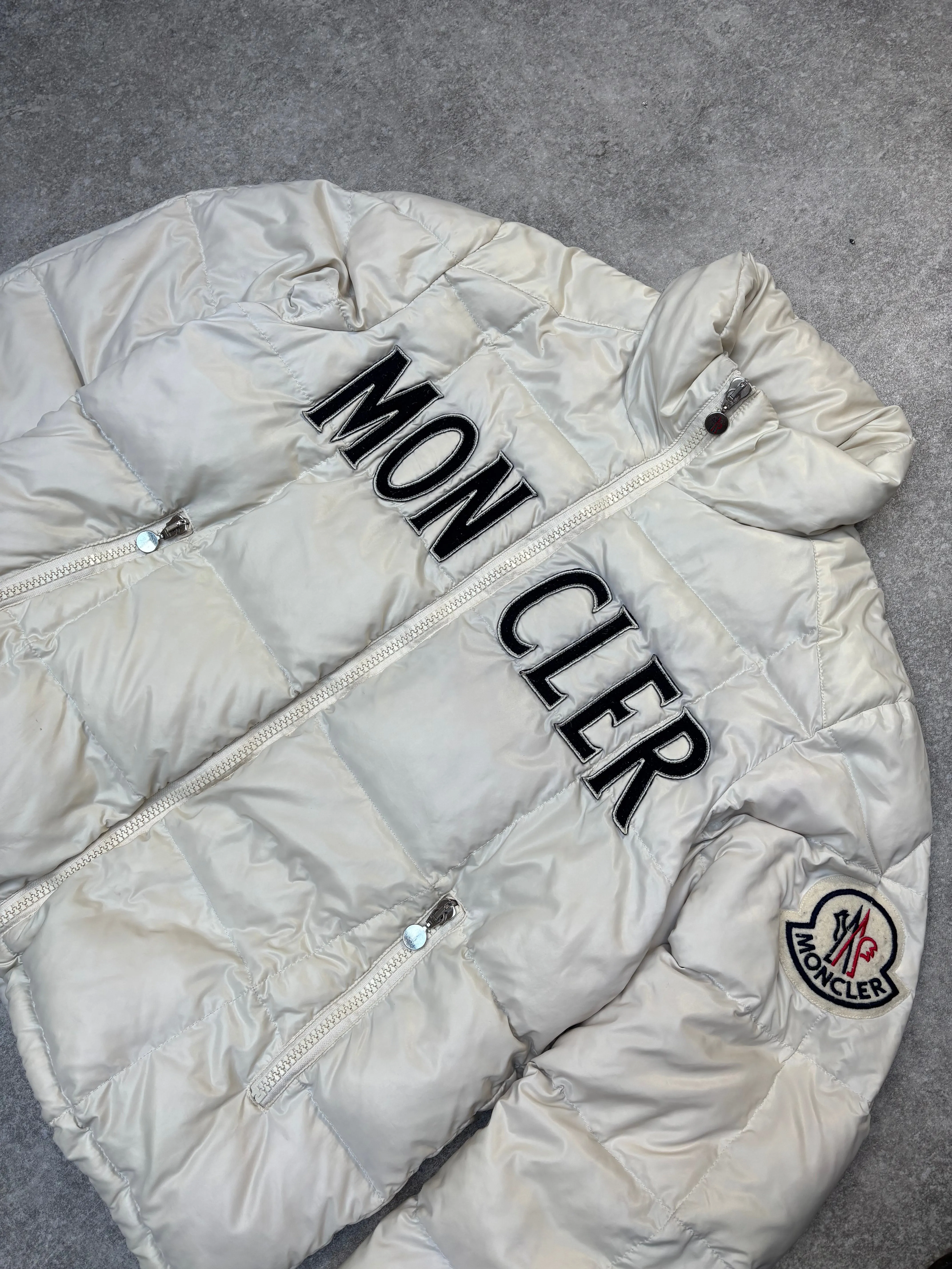 Moncler Logo Embroidered Puffer Down Jacket