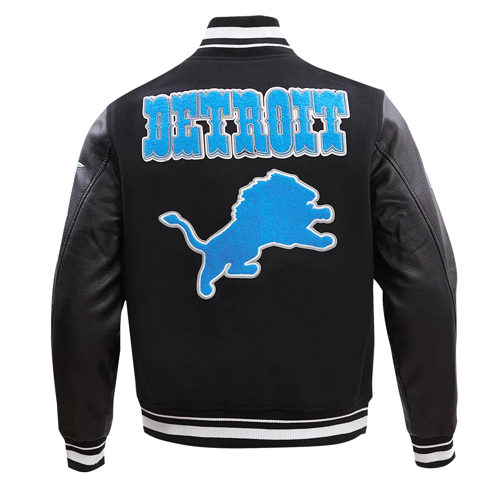 NFL DETROIT LIONS RETRO CLASSIC WOOL VARSITY JACKET | NFL WOOL JACKET