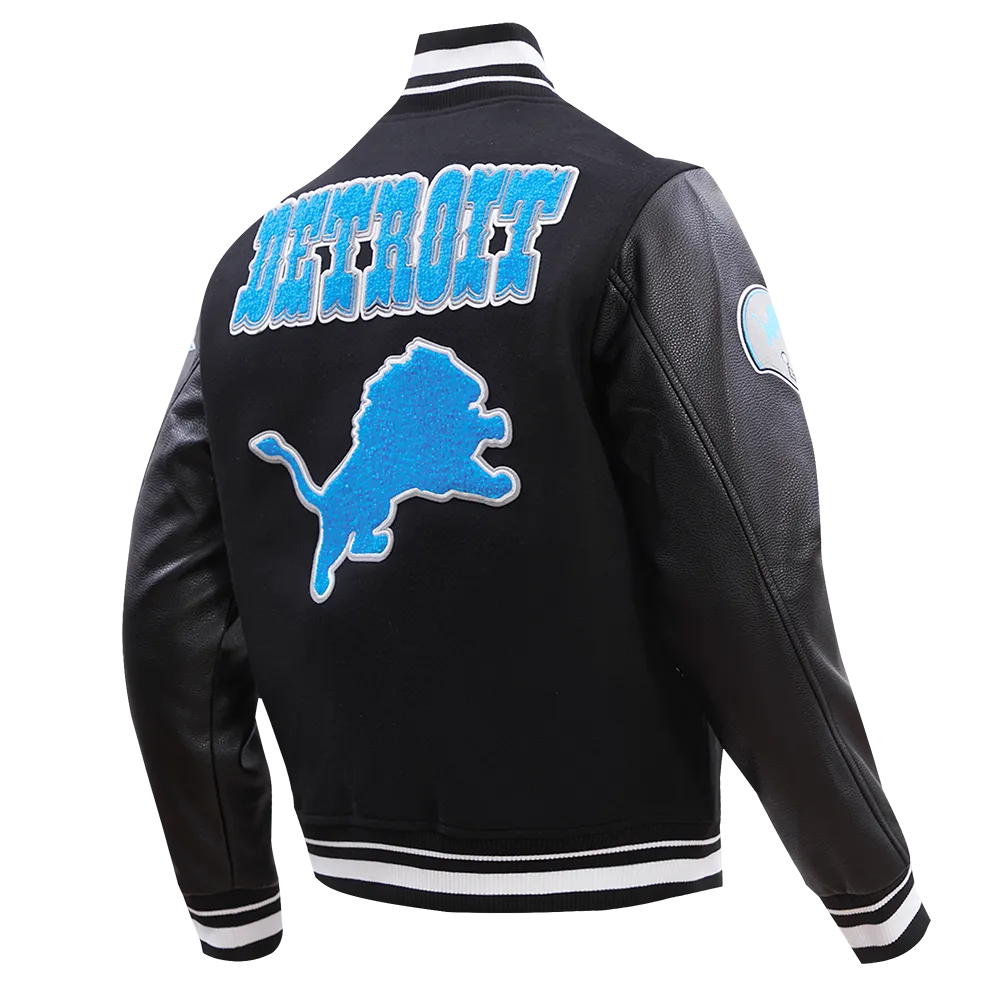 NFL DETROIT LIONS RETRO CLASSIC WOOL VARSITY JACKET | NFL WOOL JACKET