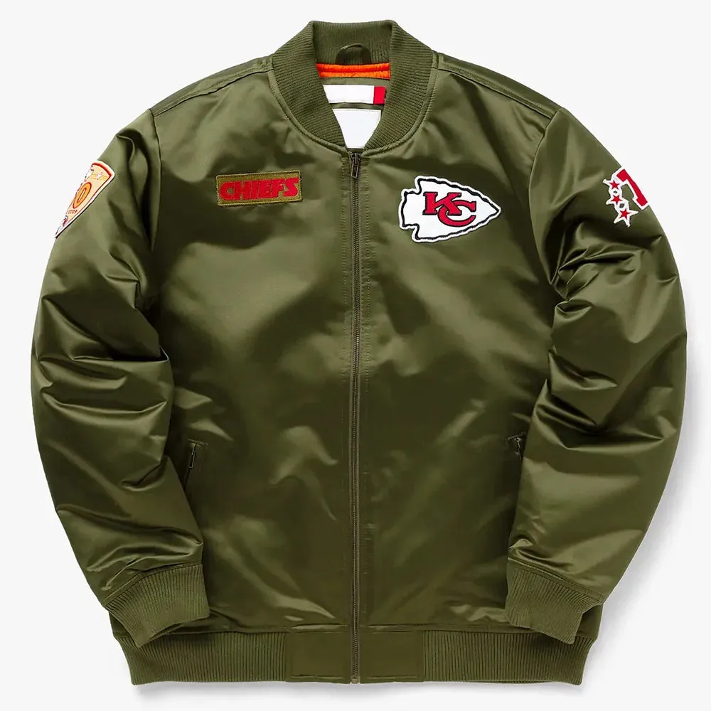 NFL Kansas City Chiefs Satin Jacket For Men and Women