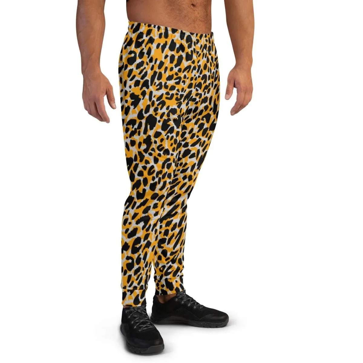 Orange Animal Print Men's Street Joggers