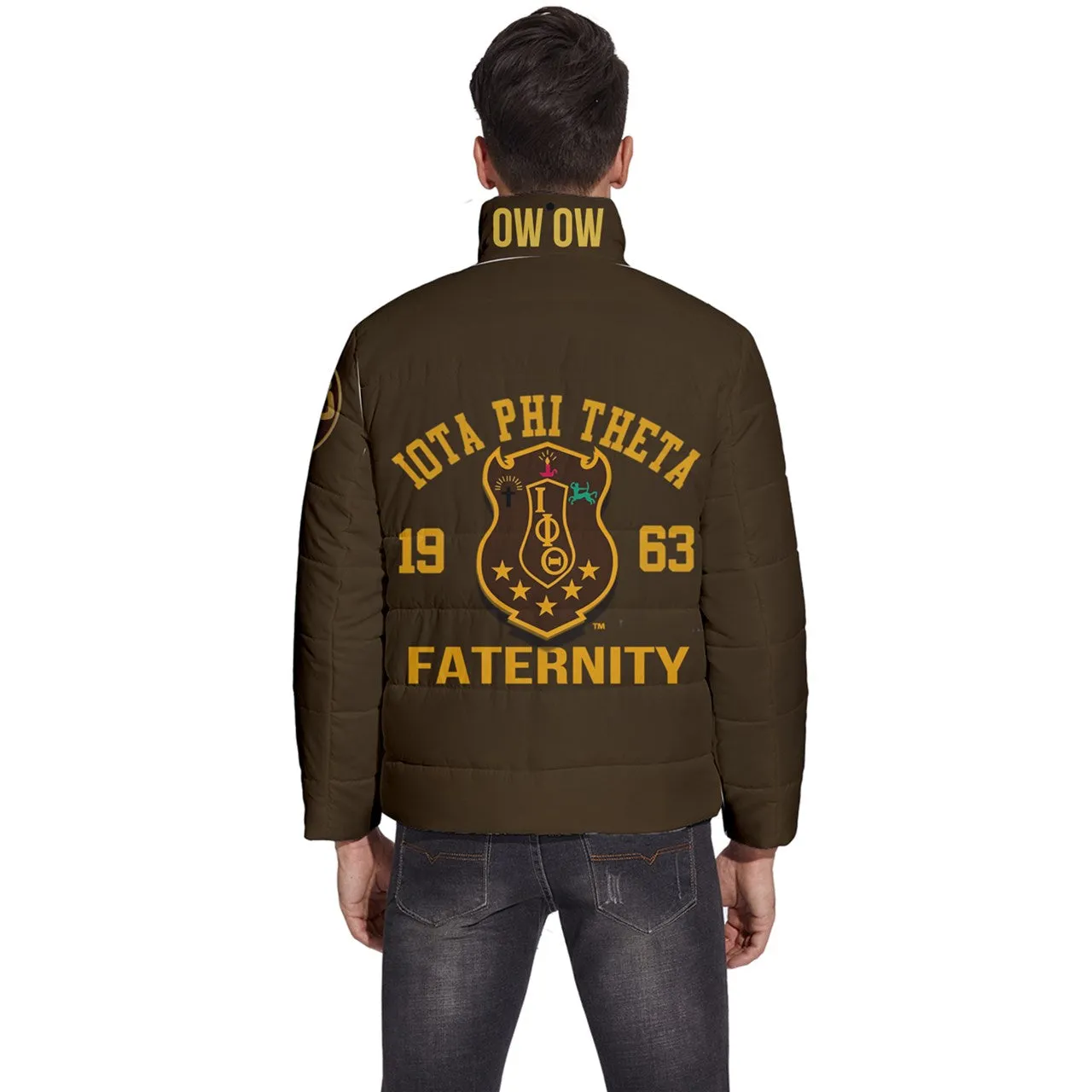 Ow Ow Iota phi Theta Brown Puffer Bubble Javket