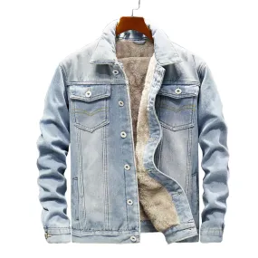 Pologize™ Warm Button-Up Denim Jacket