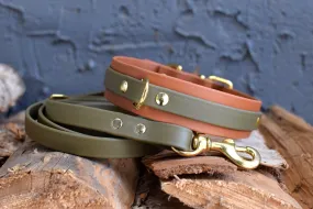 PREMADE COLLECTION - Tan & Olive Biothane Dog Collar