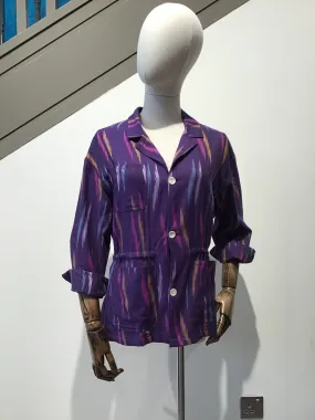 Purple Ikat Safari Jacket