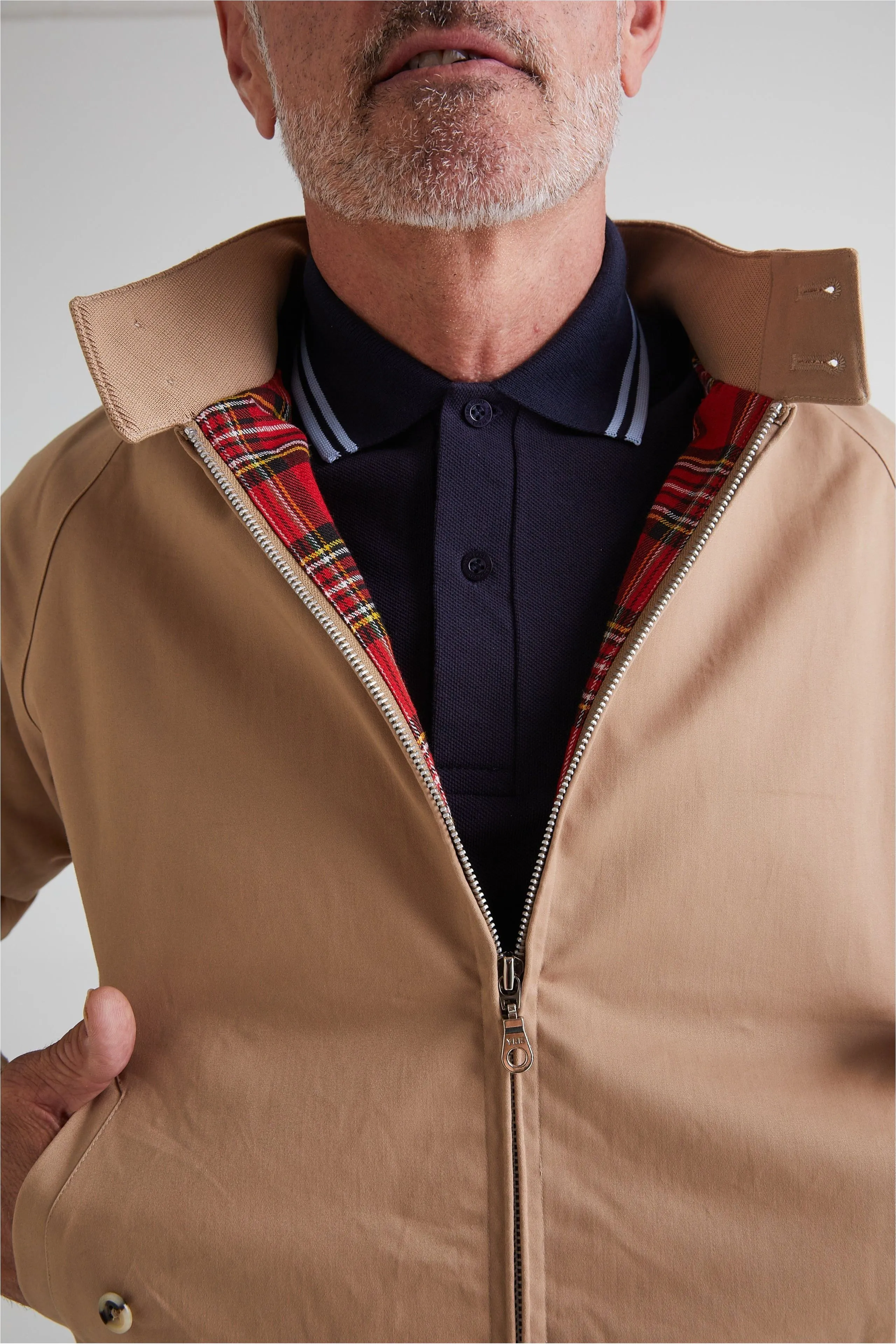 Real Hoxton - Men's Beige - Harrington Jacket