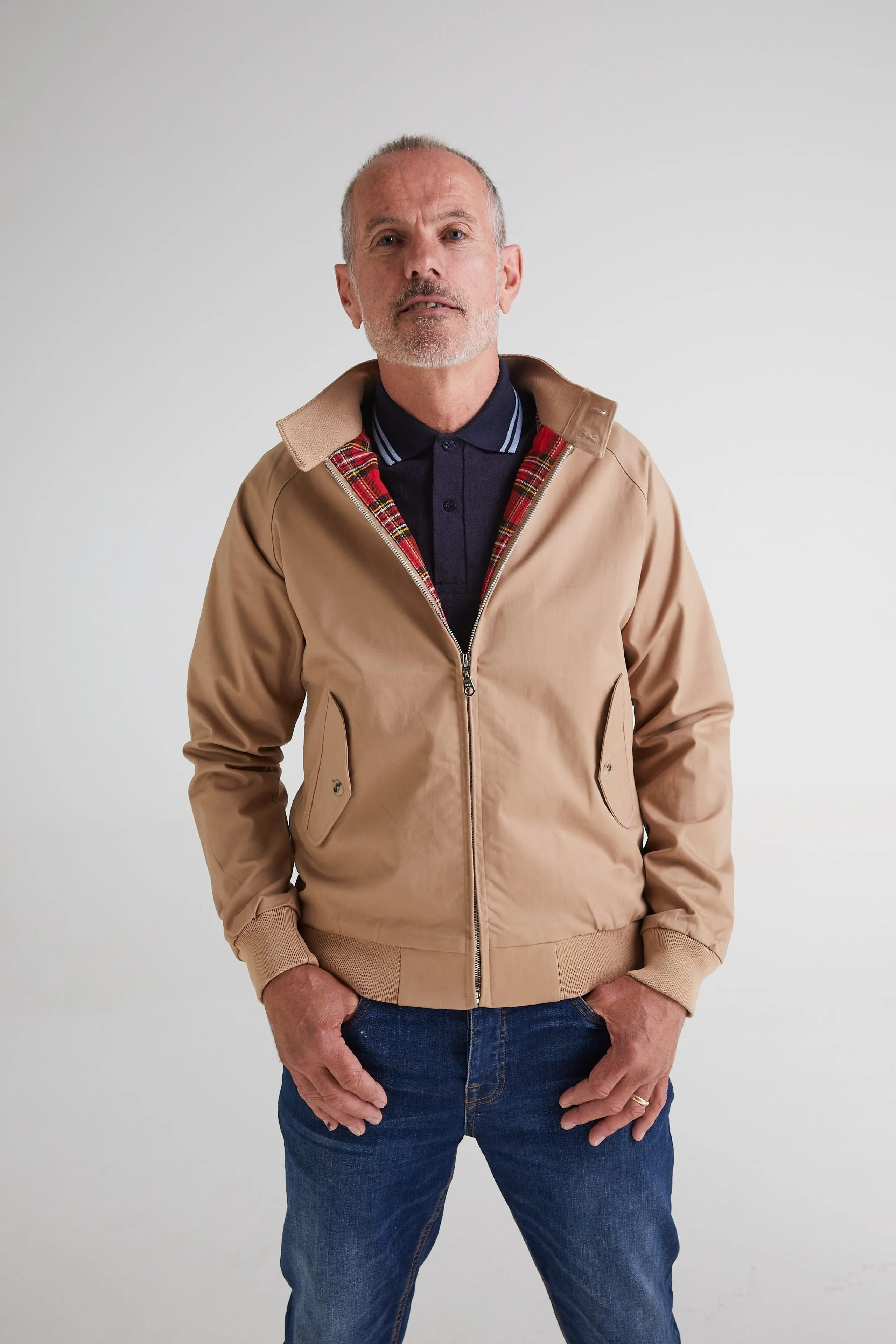 Real Hoxton - Men's Beige - Harrington Jacket