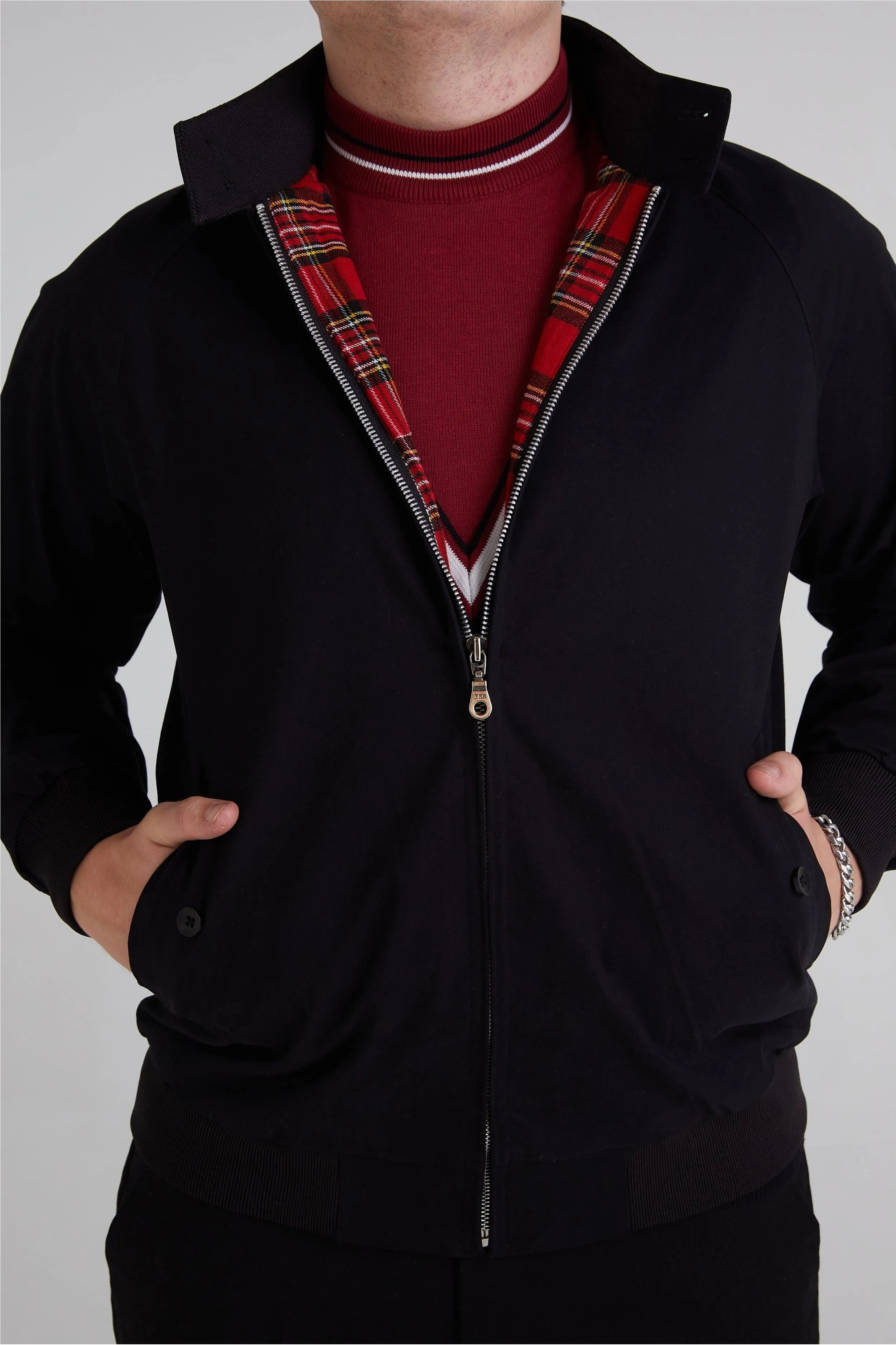 Real Hoxton - Men's Black - Harrington Jacket