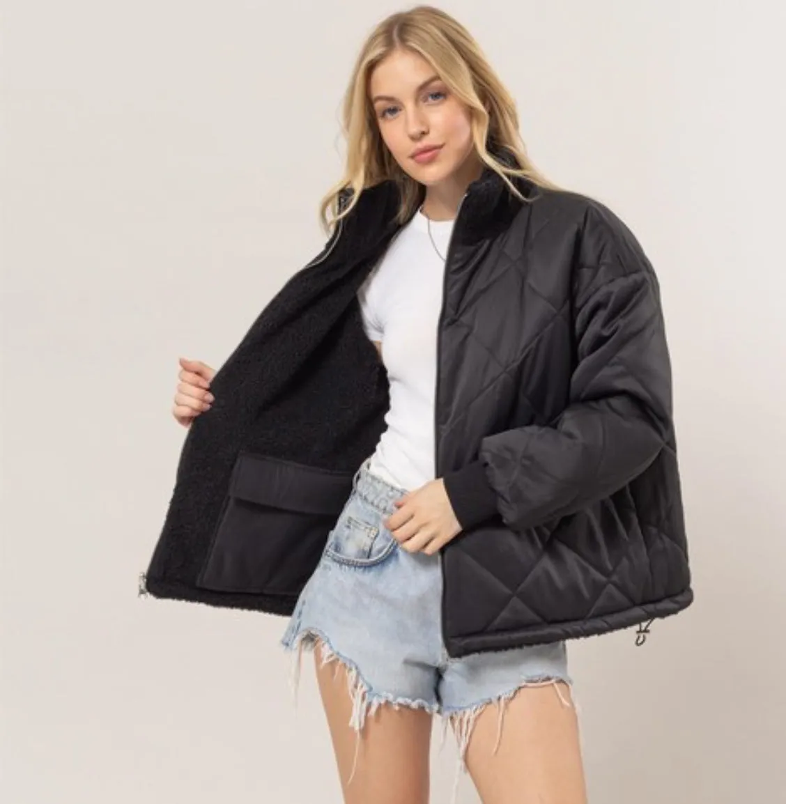 Reversible Fur Puffer Jacket