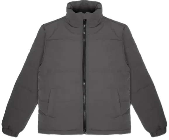 RICHIE LE NYLON PUFFER JACKET GREY - RLC-319