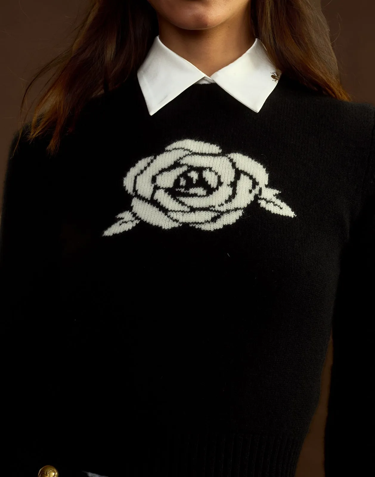 Rosette Wool Cashmere Sweater