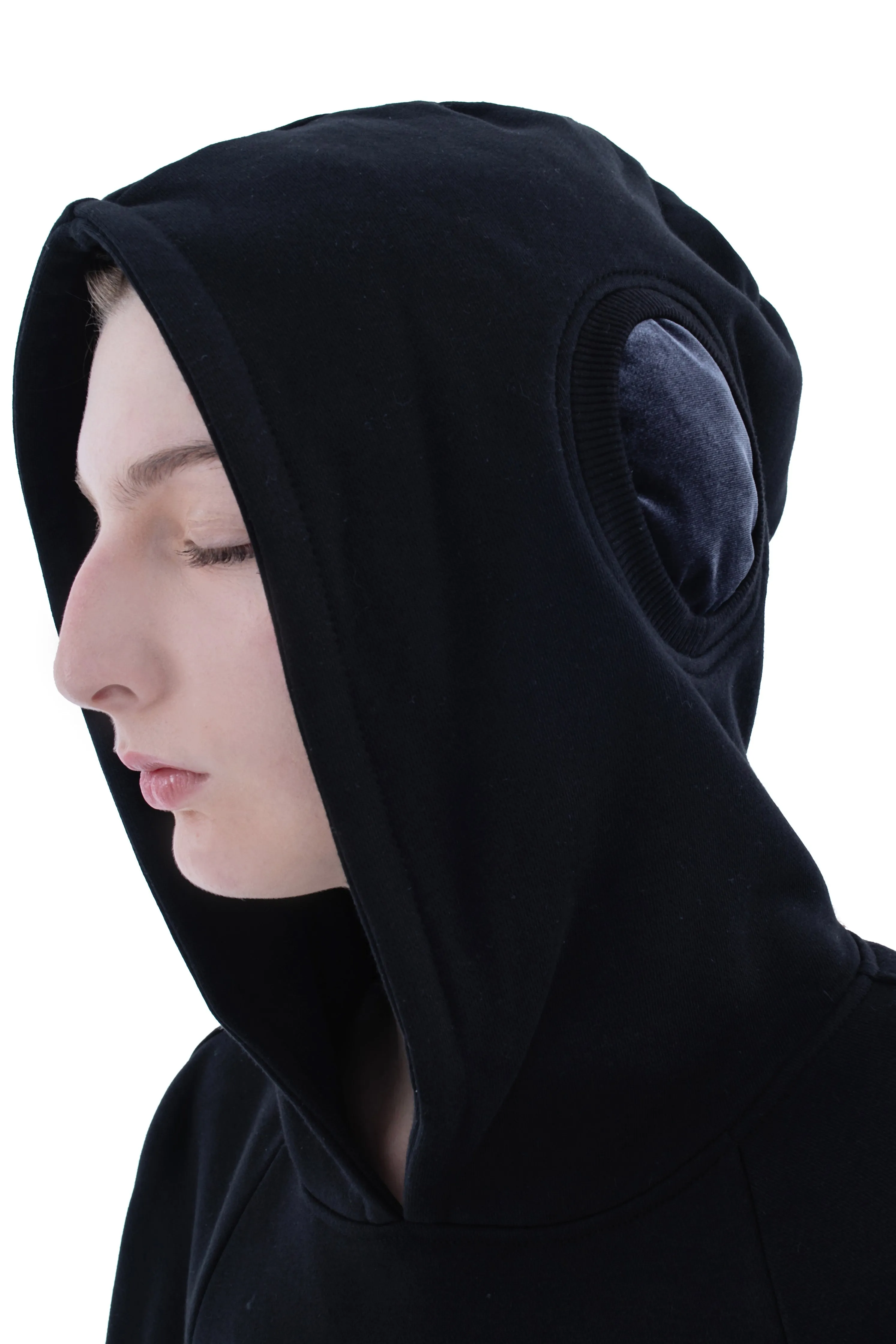 RUN(A)WAY BLACK CUT OUT HOODIE