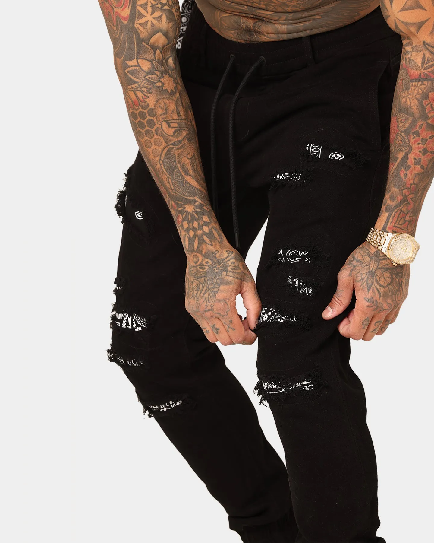 Saint Morta Bandana Summum Joggers Black/White