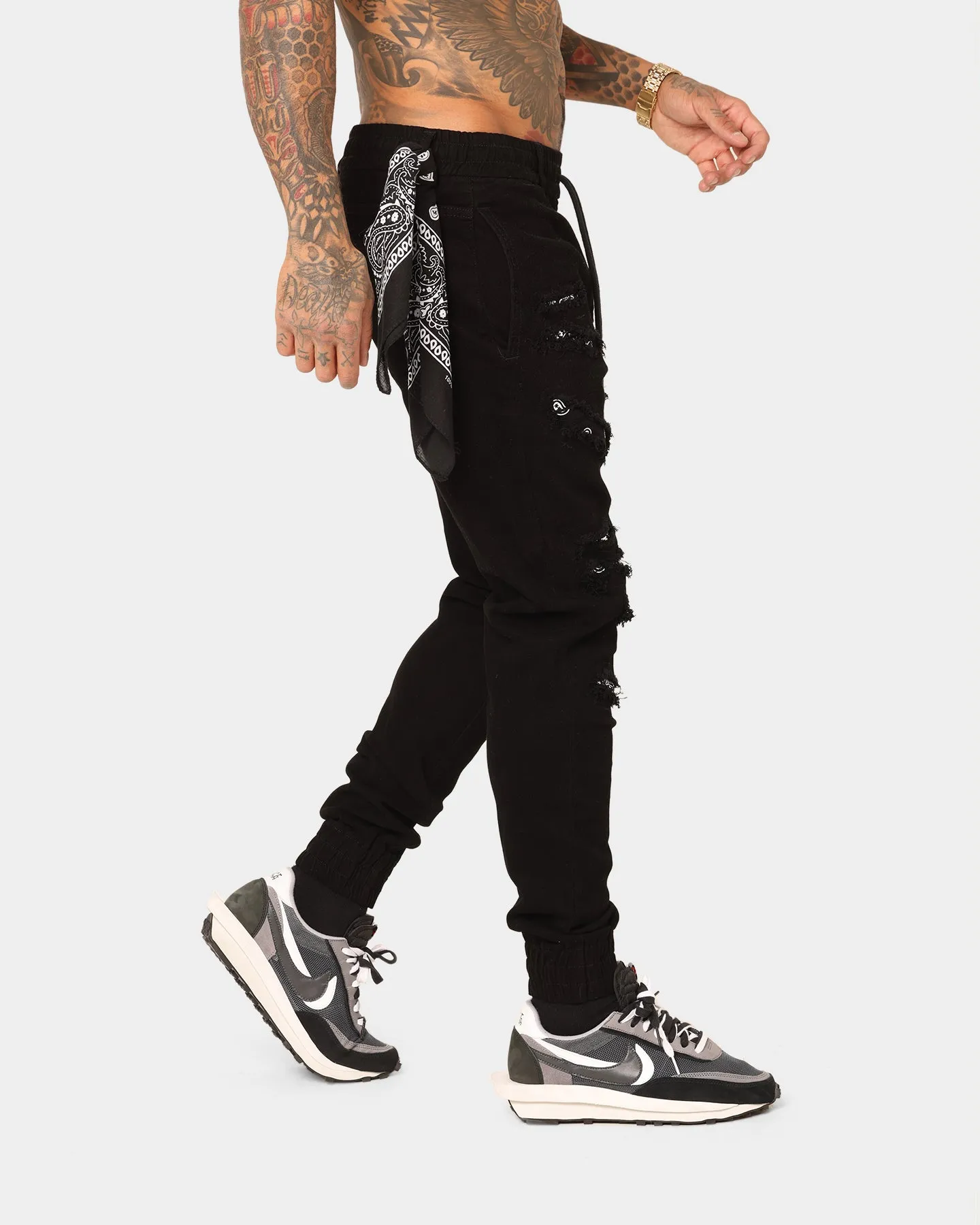 Saint Morta Bandana Summum Joggers Black/White