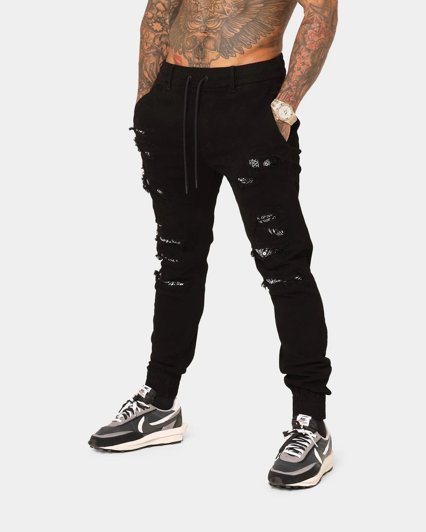 Saint Morta Bandana Summum Joggers Black/White