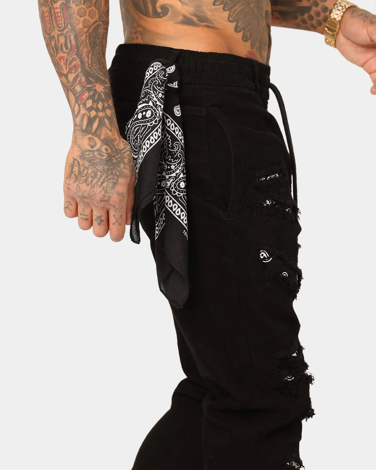 Saint Morta Bandana Summum Joggers Black/White