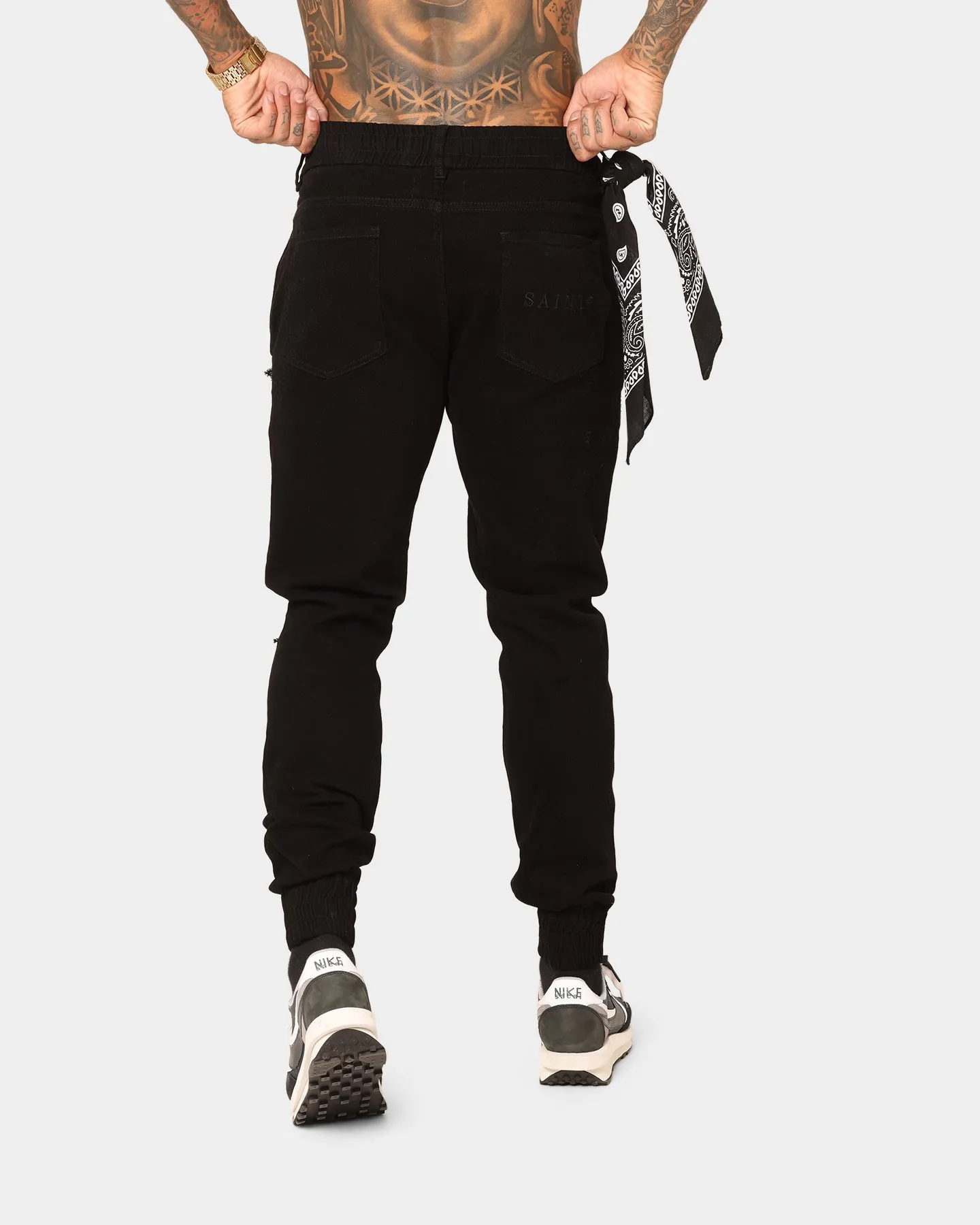 Saint Morta Bandana Summum Joggers Black/White