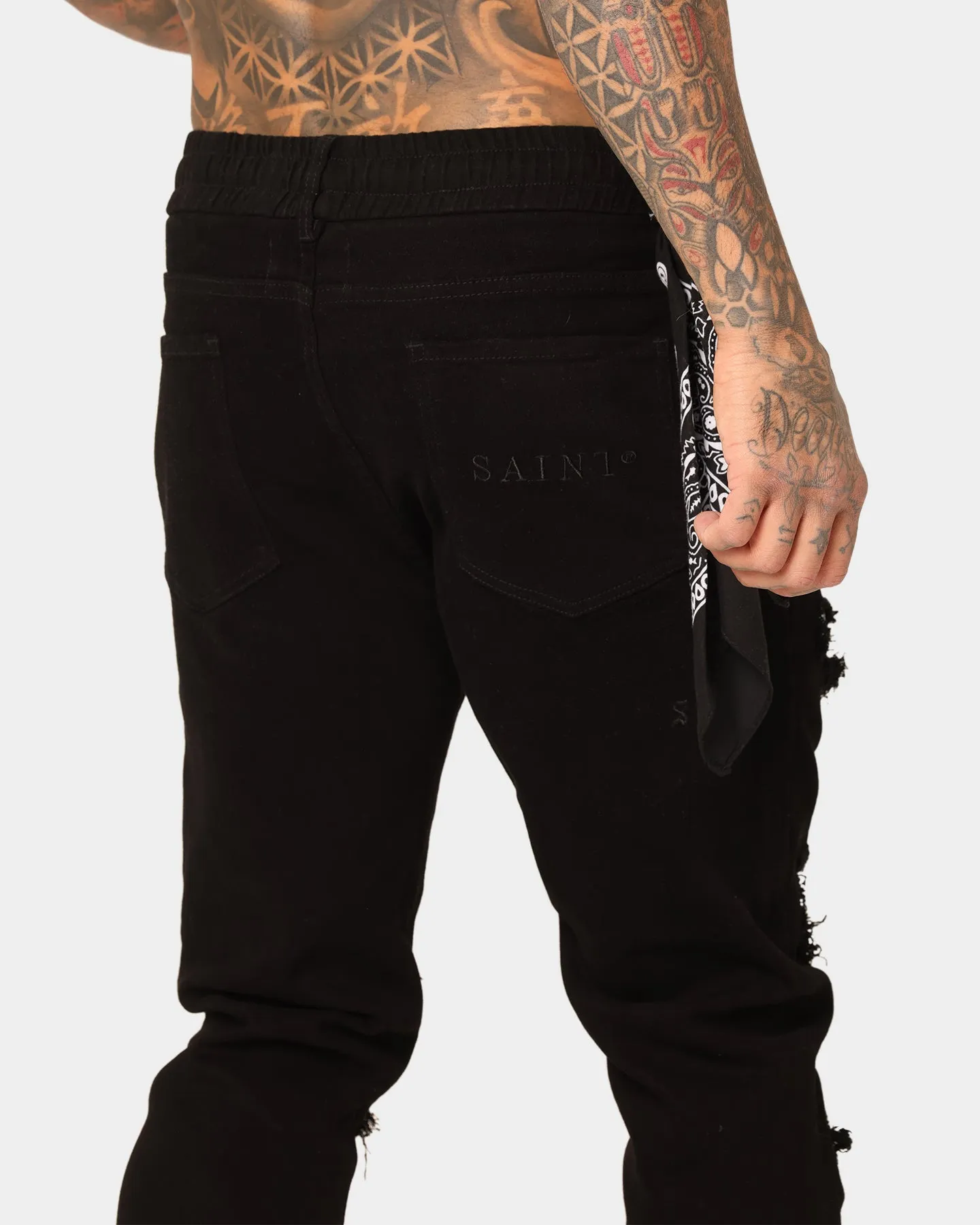 Saint Morta Bandana Summum Joggers Black/White