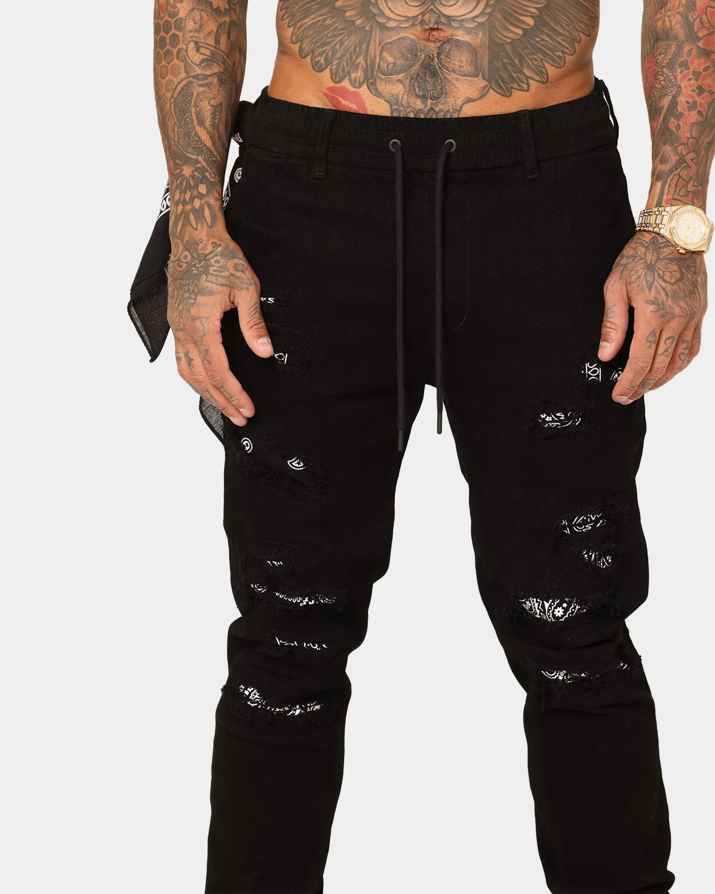 Saint Morta Bandana Summum Joggers Black/White