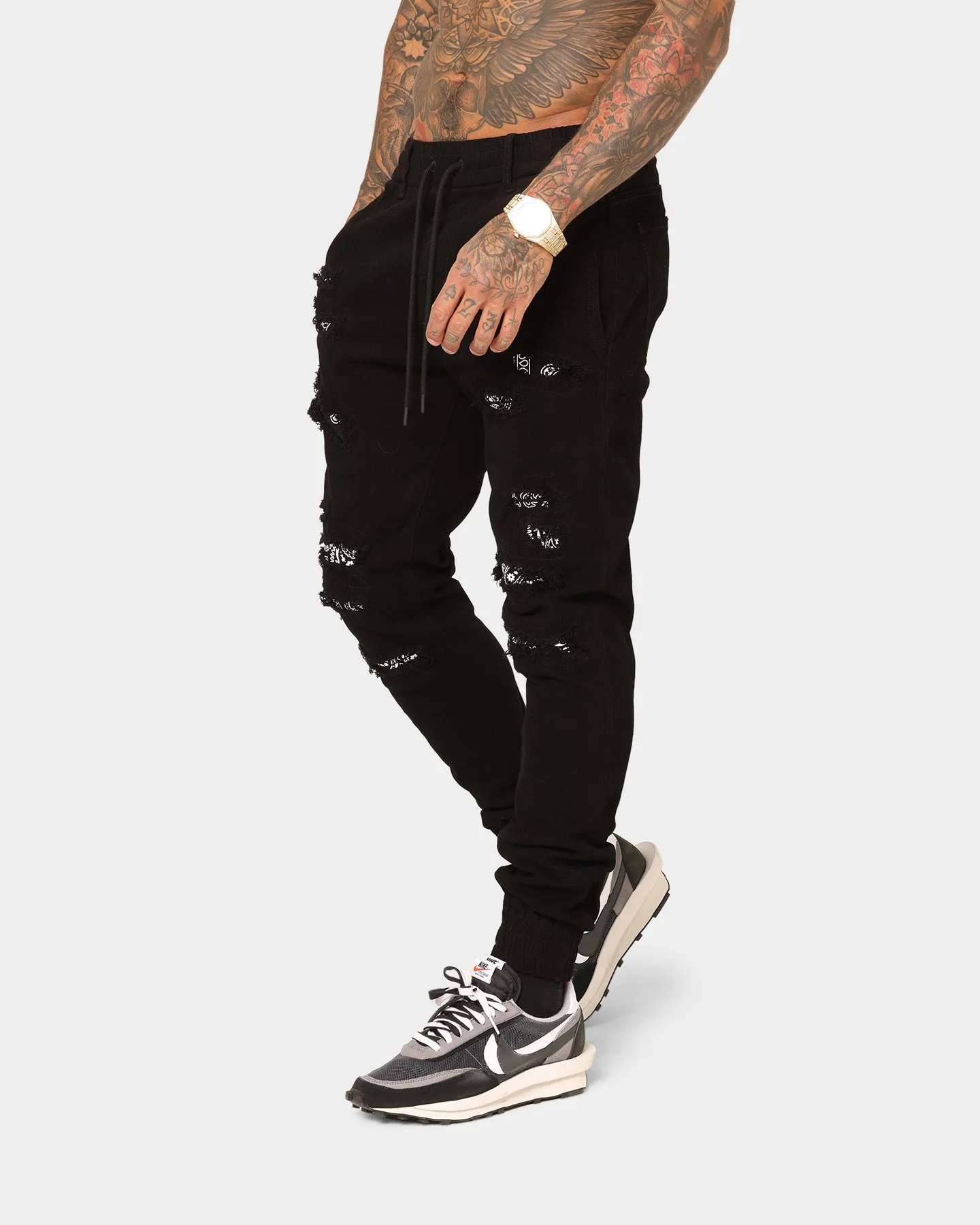 Saint Morta Bandana Summum Joggers Black/White