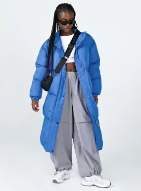 Sanni Longline Puffer Jacket Blue