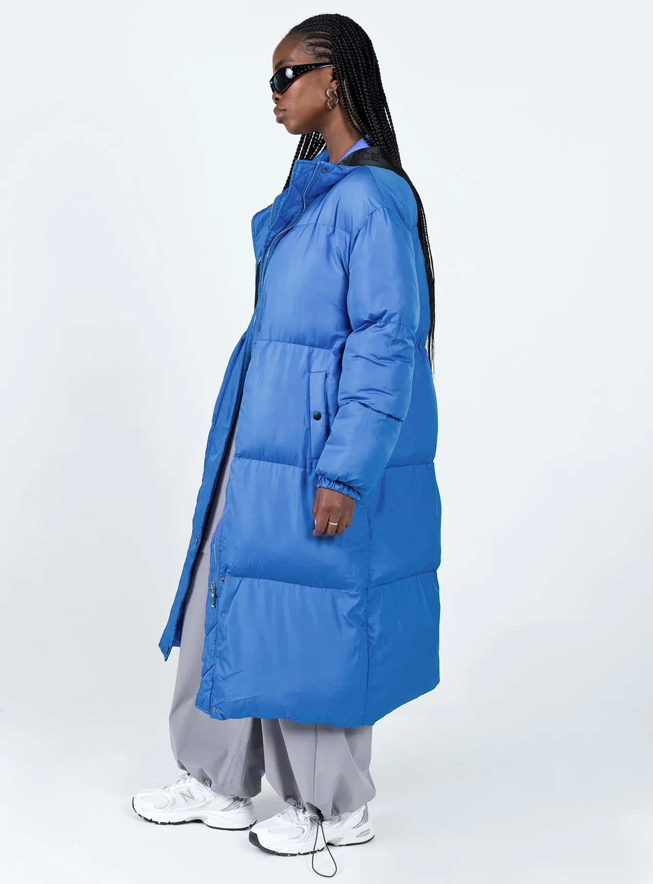 Sanni Longline Puffer Jacket Blue