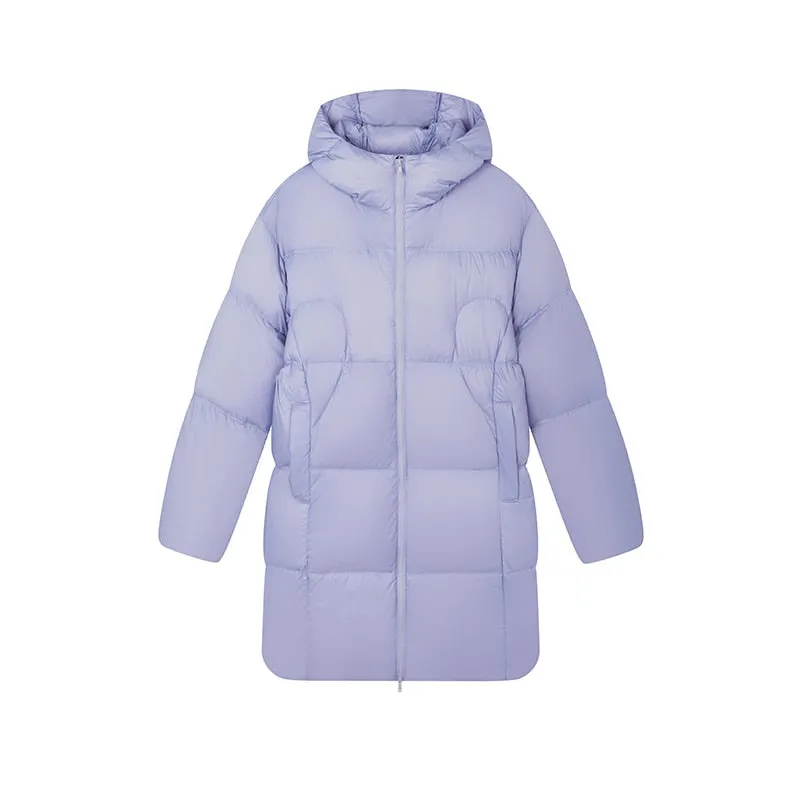 SEMIR Lightweight Down Jacket Women Mid-Length Coat Light Weight Down Winter New 90 Velvet Winter Thick