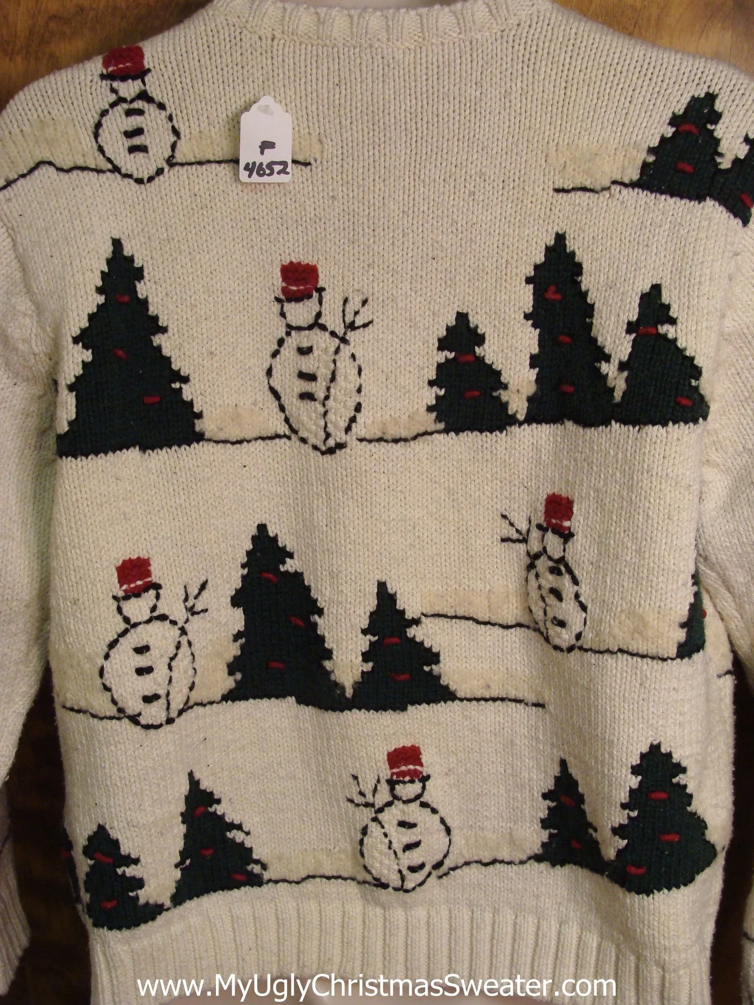 Stick Drawing Snowmen Ugly Christmas Sweater