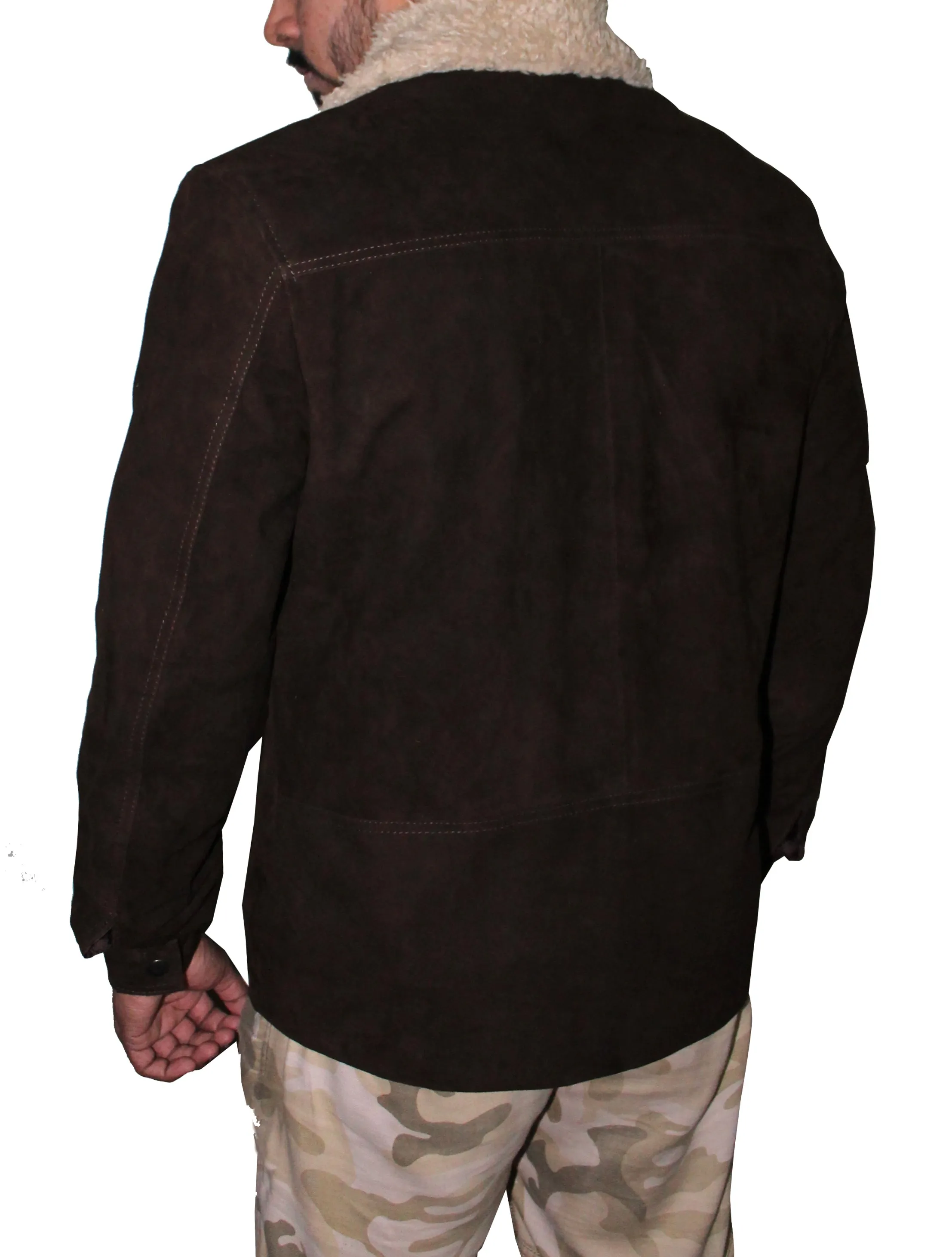 Stylish Brown Suede soft leather jacket