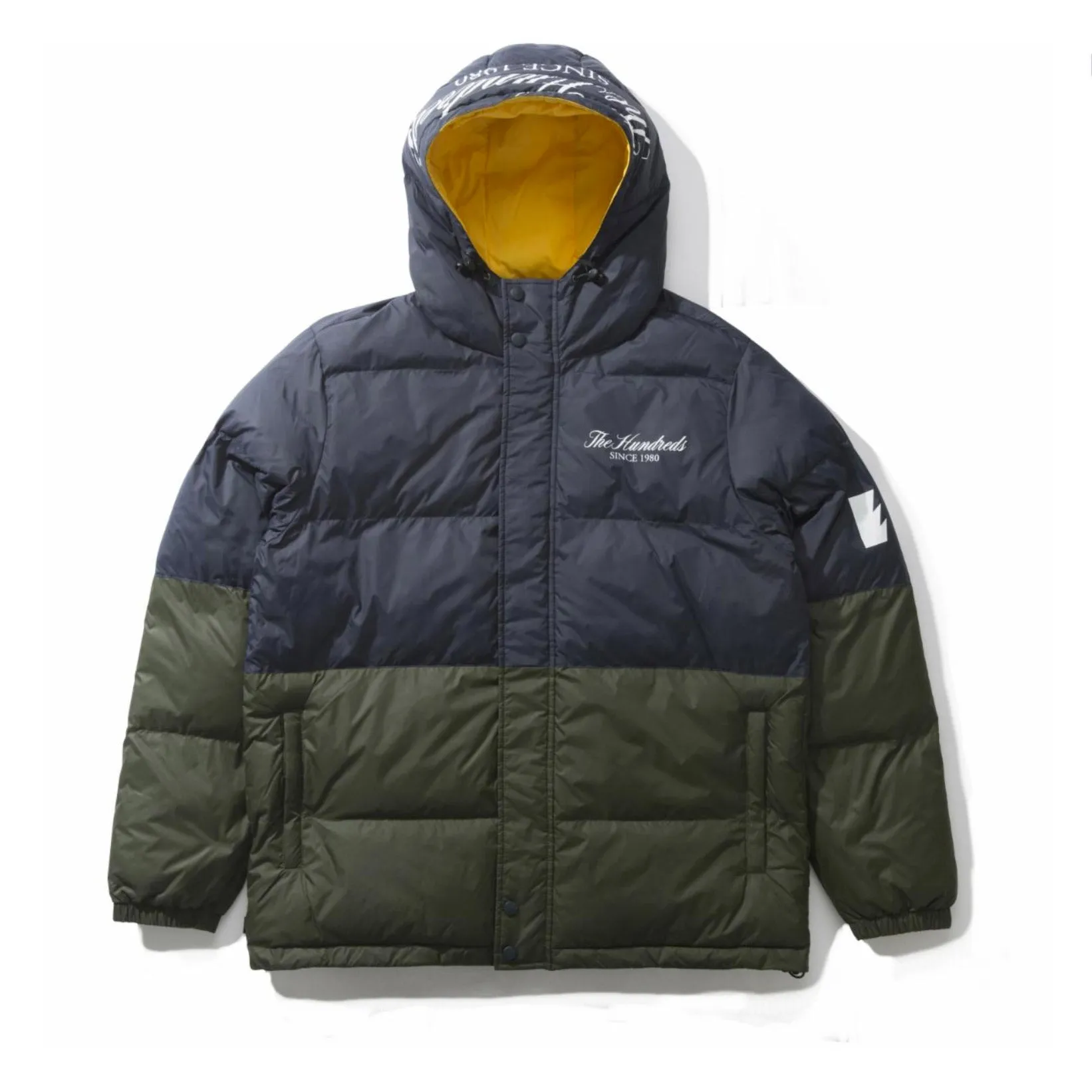 The Hundreds Wrightwood Puffer Jacket (Navy Olive)