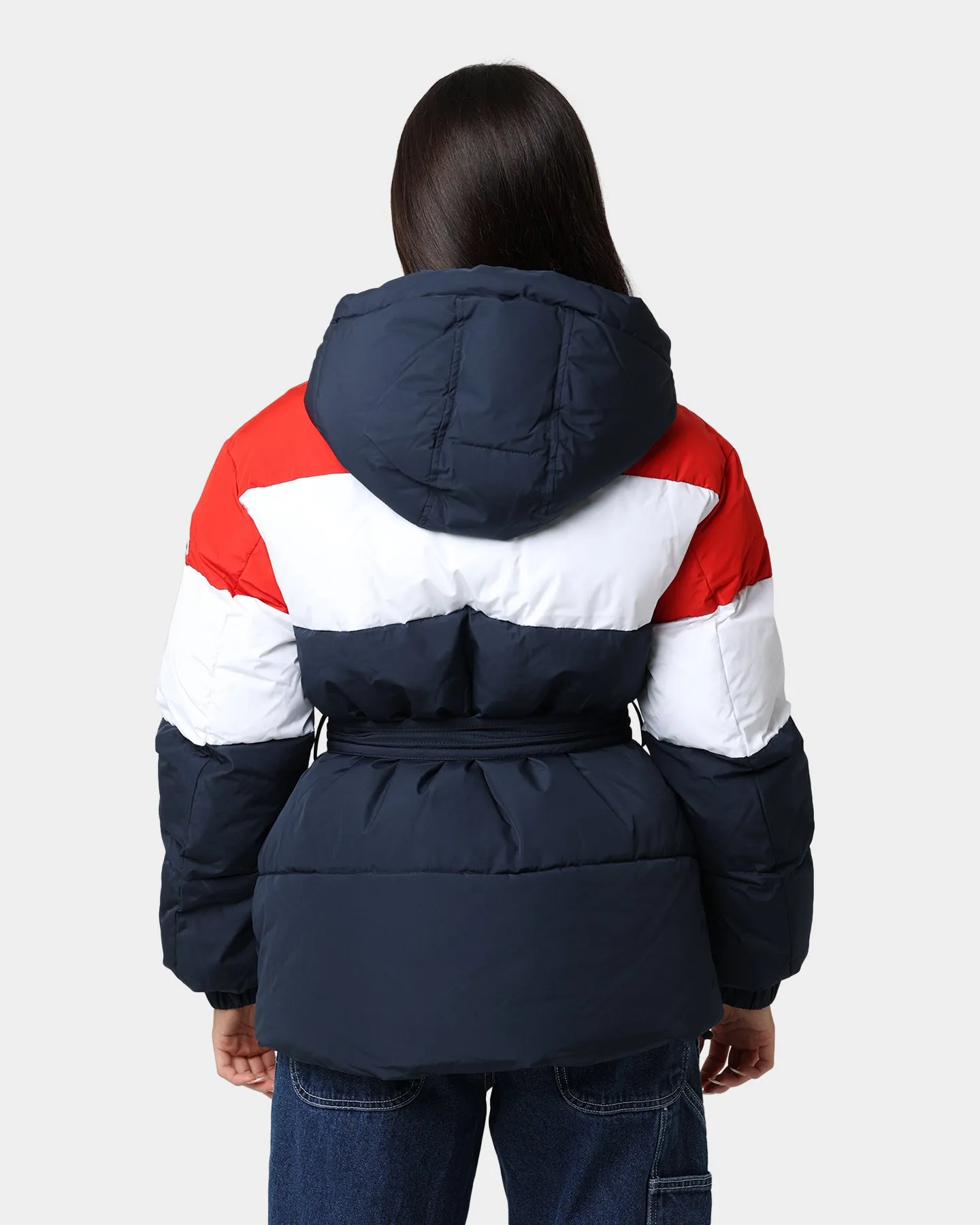 Tommy Jeans Belted Down Colour-Blocked Puffer Jacket Twilight Navy