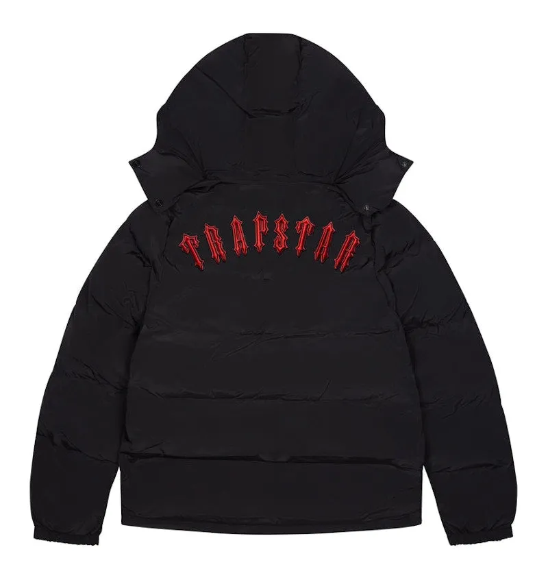 Trapstar Irongate Detachable Hooded Puffer Jacket Black/Infrared