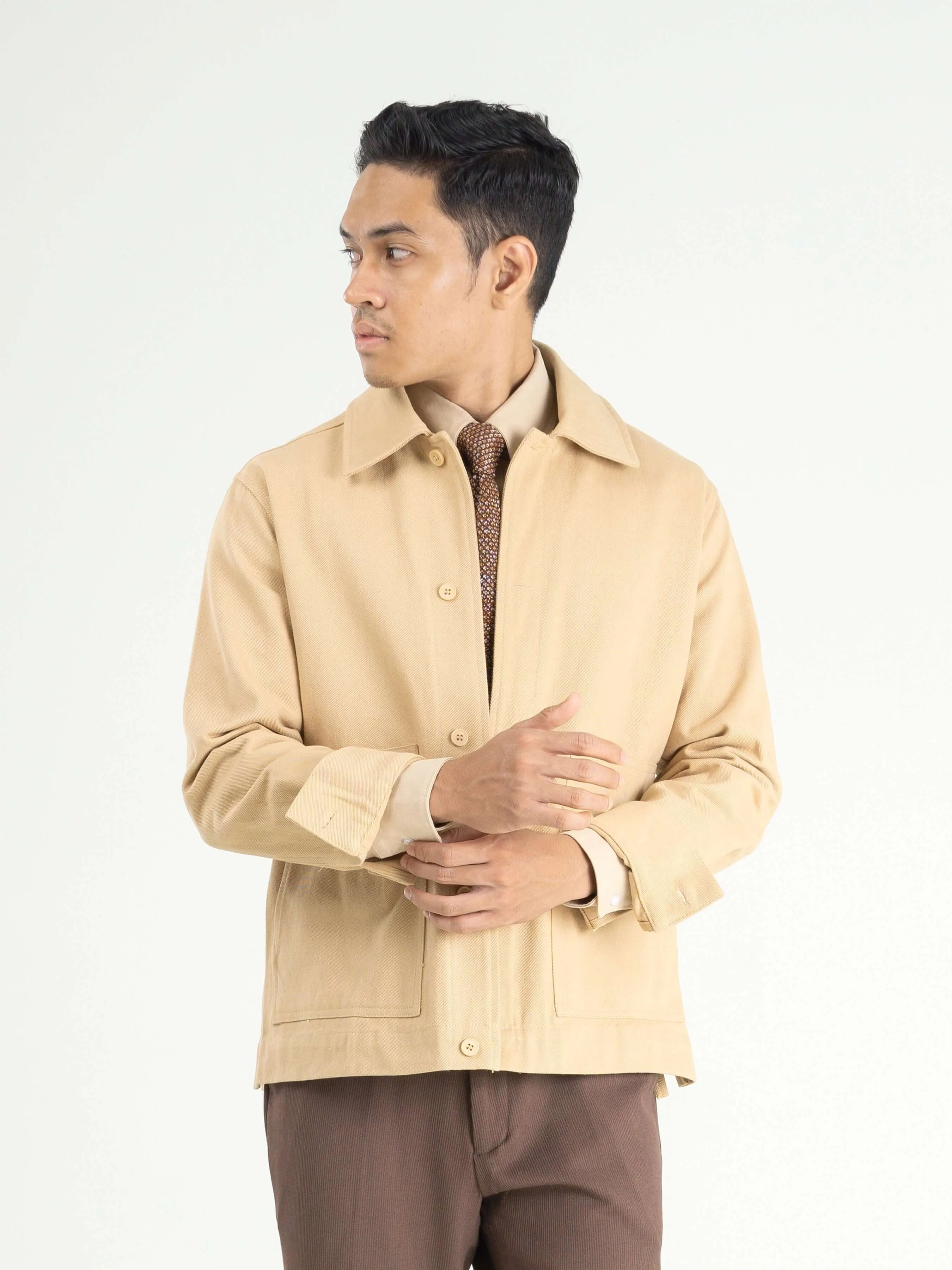 Twill Work Jacket - Beige