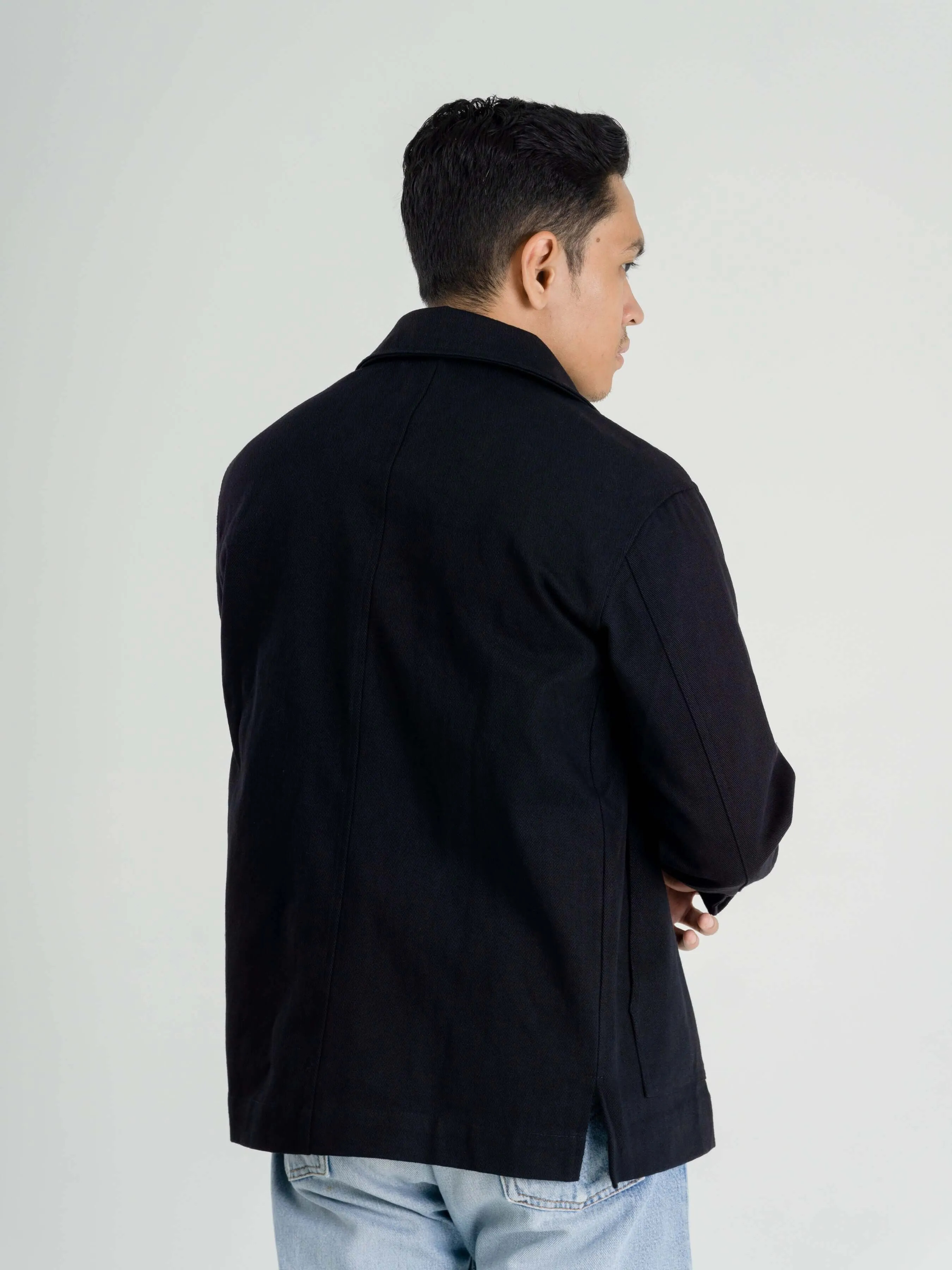 Twill Work Jacket - Black