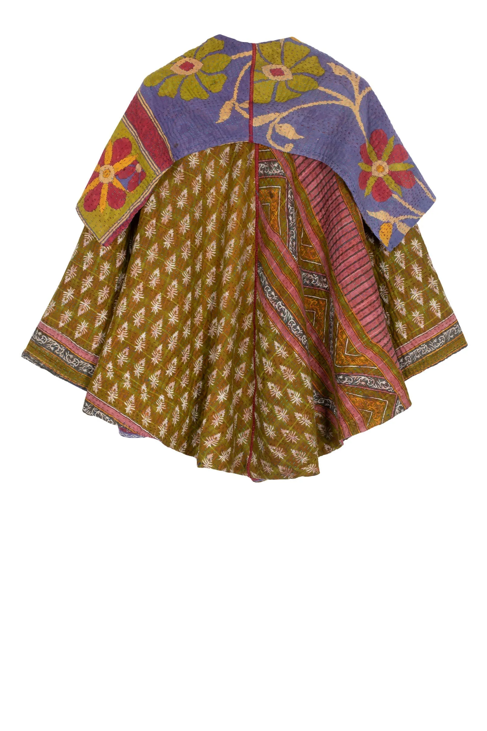 VINTAGE COTTON KANTHA CIRCULAR JKT - cv4008-0064a -