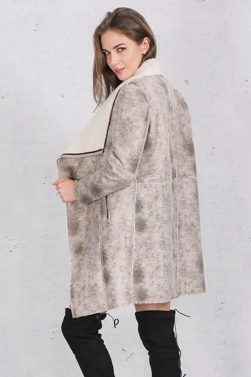 Women's Autumn & Winter Suede Lambs Wool Coat